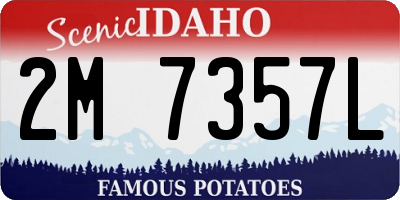 ID license plate 2M7357L