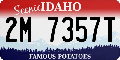 ID license plate 2M7357T
