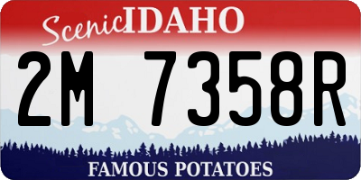 ID license plate 2M7358R