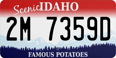 ID license plate 2M7359D