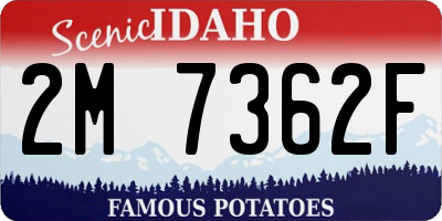 ID license plate 2M7362F