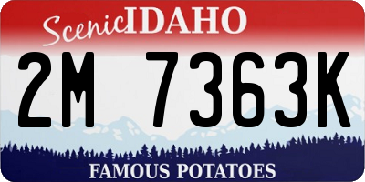 ID license plate 2M7363K