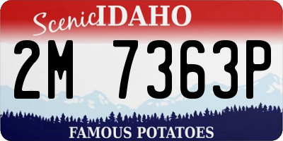 ID license plate 2M7363P