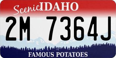 ID license plate 2M7364J