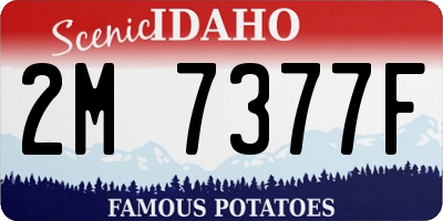 ID license plate 2M7377F
