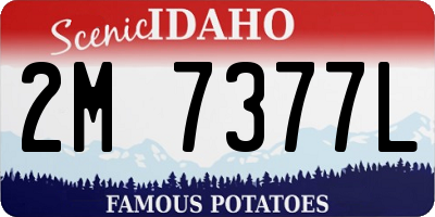 ID license plate 2M7377L