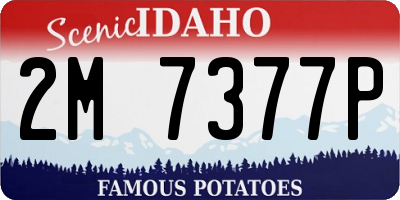 ID license plate 2M7377P