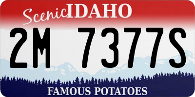 ID license plate 2M7377S