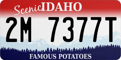 ID license plate 2M7377T