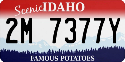 ID license plate 2M7377Y