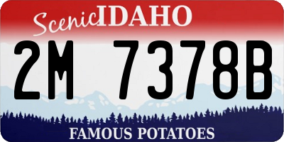 ID license plate 2M7378B