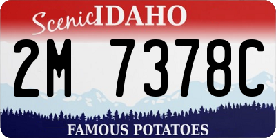 ID license plate 2M7378C