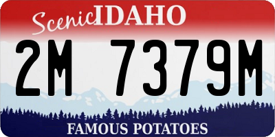 ID license plate 2M7379M
