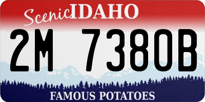 ID license plate 2M7380B