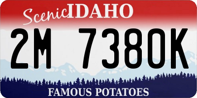 ID license plate 2M7380K