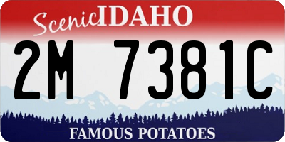 ID license plate 2M7381C