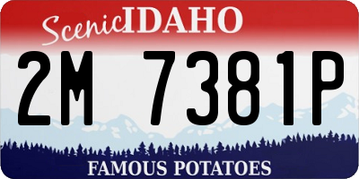 ID license plate 2M7381P