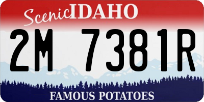 ID license plate 2M7381R