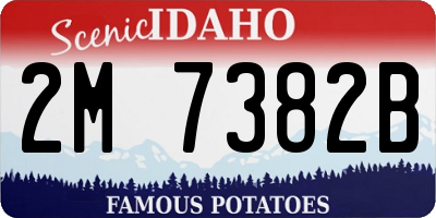 ID license plate 2M7382B