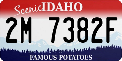 ID license plate 2M7382F