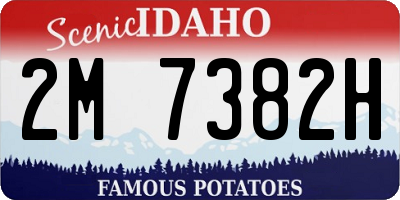ID license plate 2M7382H