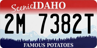 ID license plate 2M7382T