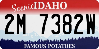ID license plate 2M7382W