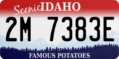 ID license plate 2M7383E