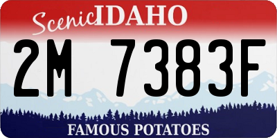 ID license plate 2M7383F