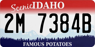 ID license plate 2M7384B