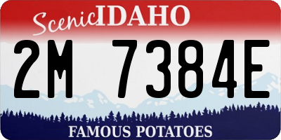 ID license plate 2M7384E