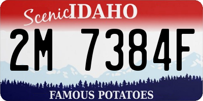 ID license plate 2M7384F