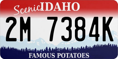 ID license plate 2M7384K