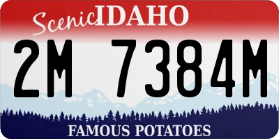 ID license plate 2M7384M