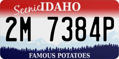ID license plate 2M7384P