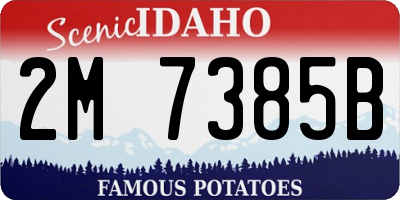 ID license plate 2M7385B