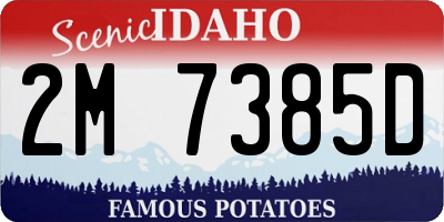 ID license plate 2M7385D