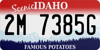 ID license plate 2M7385G