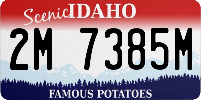 ID license plate 2M7385M