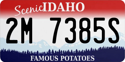 ID license plate 2M7385S