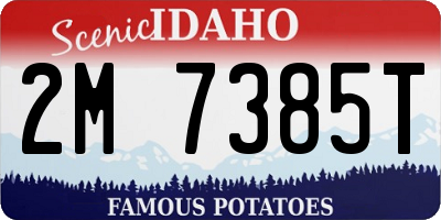 ID license plate 2M7385T