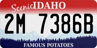 ID license plate 2M7386B