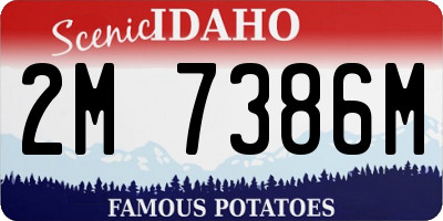 ID license plate 2M7386M