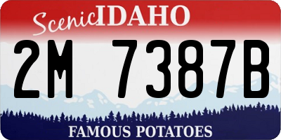 ID license plate 2M7387B