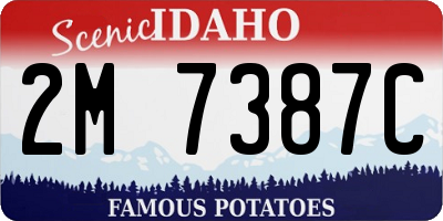 ID license plate 2M7387C
