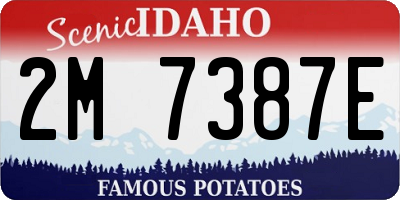 ID license plate 2M7387E