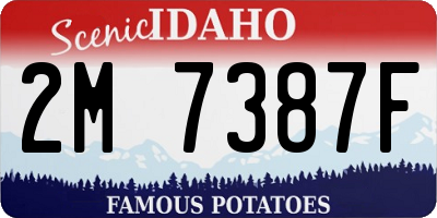 ID license plate 2M7387F