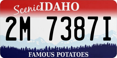 ID license plate 2M7387I