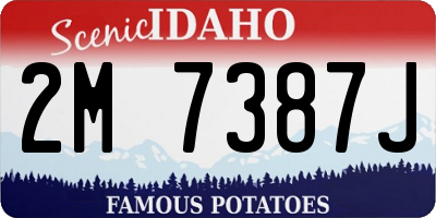 ID license plate 2M7387J