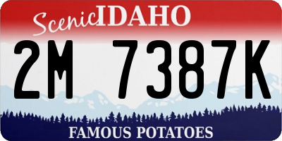 ID license plate 2M7387K